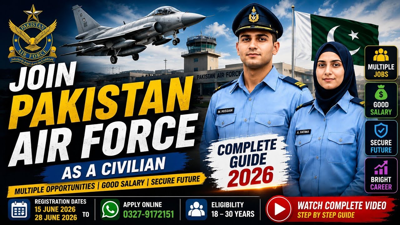 PAF Civilian Jobs 2026 | Pakistan Air Force Latest Jobs 2026 | Complete Apply Process