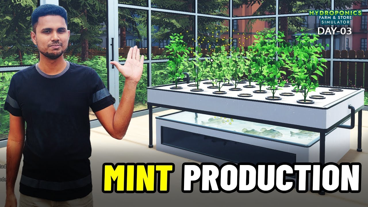 Growing a Mint Plant | Hydroponics Farm and Store Simulator Gameplay | Day - 03 | Tamil Play Games
