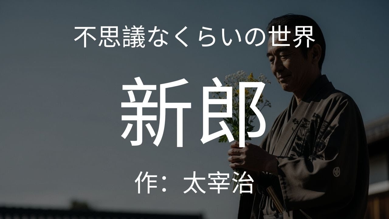 作品：新郎　作：太宰治　朗読： 不思議なくらいの世界 　睡眠サポート、就寝前、ストレス解消、本好き、心に響く物語.空いた時間