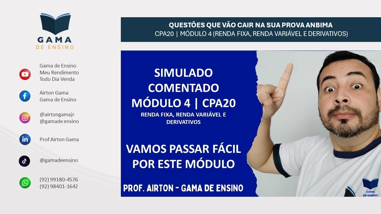 QUEST&Otilde;ES RECORRENTES CPA20 M&oacute;dulo 4