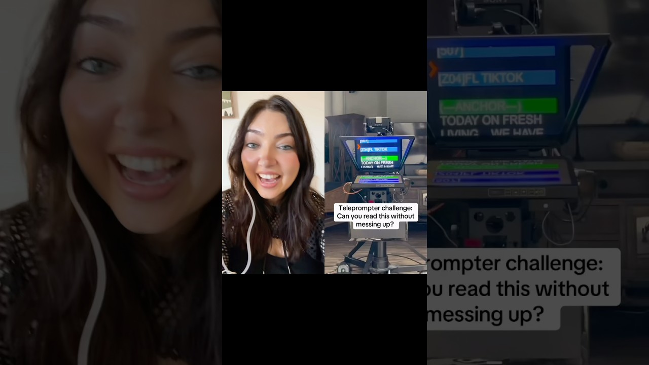 voice actor tries news anchor teleprompter challenge