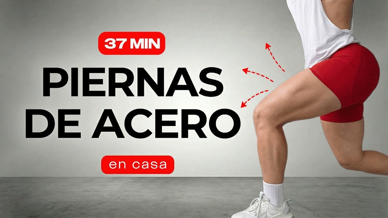 SOLO PIERNA: QUADS en CASA 💥 37 Min con Mancuernas | TE VA A ARDER