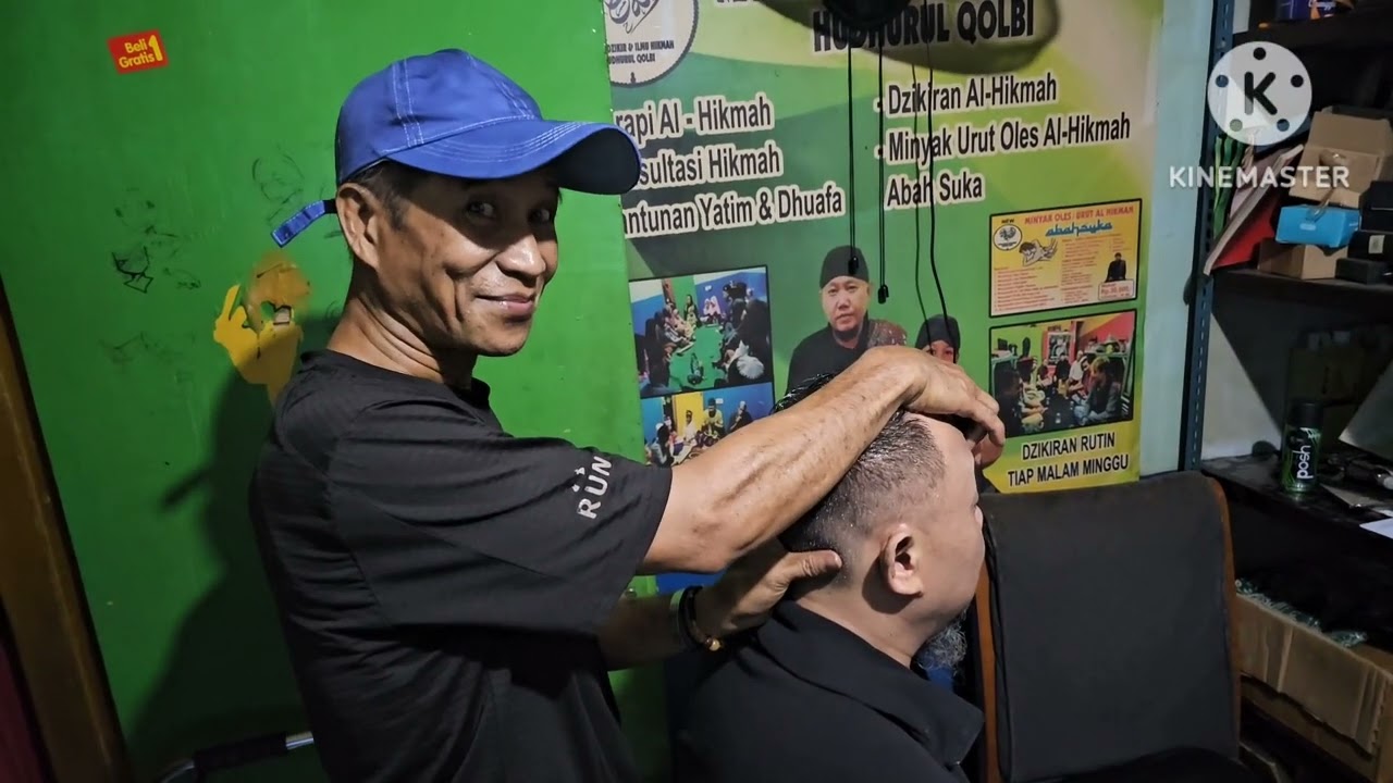 NGETES PIJIT HIKMAH CUTBANG KE GURU HIKMAH SETELAH DI CUKUR OLEH KEPALA BANSER