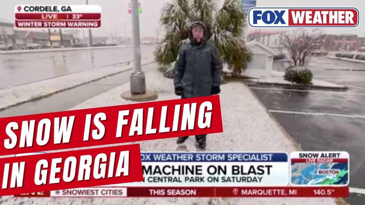 Flakes flying in parts of South-Central Georgia