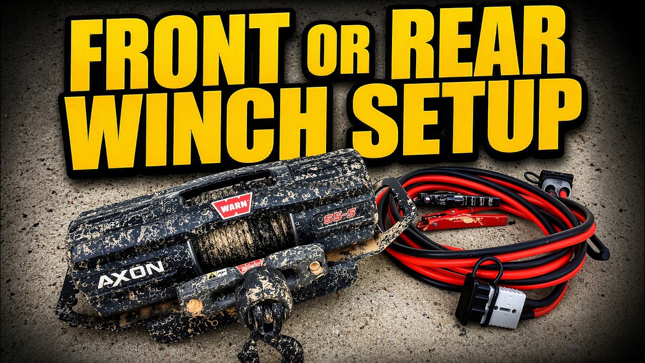Portable Winch Jumper Cable Setup: Front and Rear Hitch