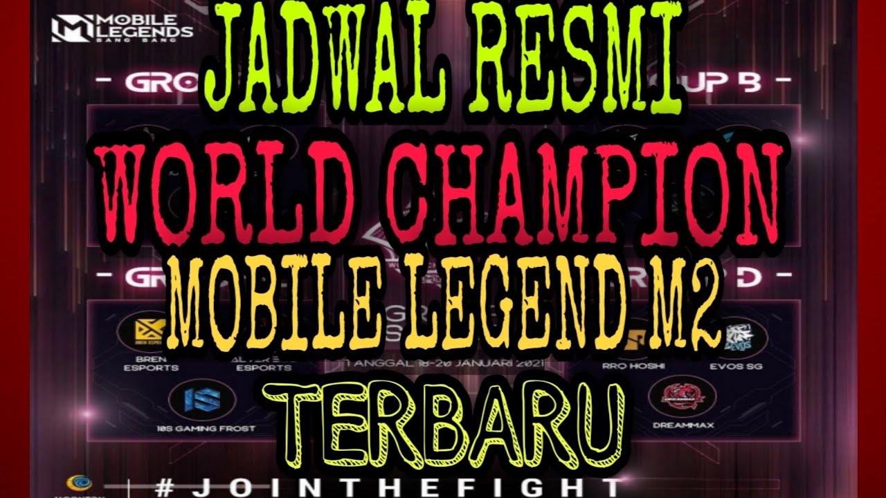JADWAL RESMI WORLD CHAMPION M2 MOBILE LEGEND AT SINGAPORE JANUARY 2021