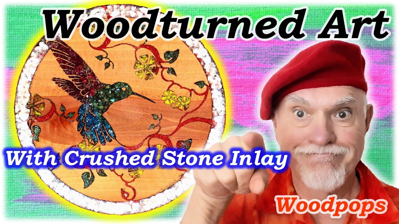 Woodturning Art With Crushed Stone Inlay by Woodpops