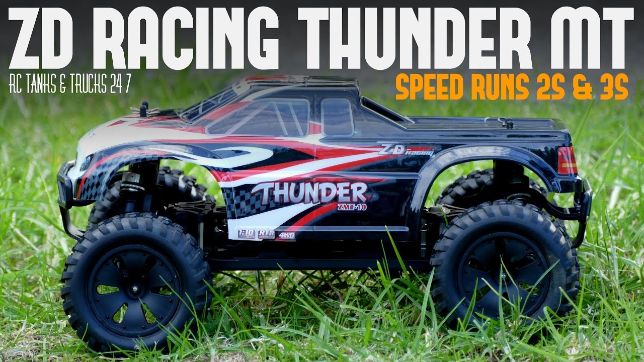 ZD RACING THUNDER ZMT-10 4WD Brushless Monster Truck - Speed Runs On 2S & 3S
