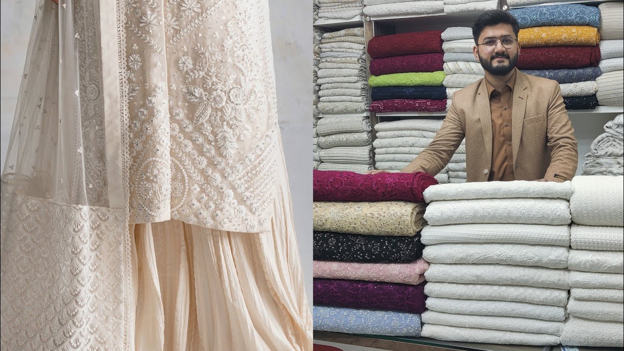 Designer Chiffon Fabrics for Wedding | Stunning Pakistani Cloth | Rawalpindi Market | Din Collection