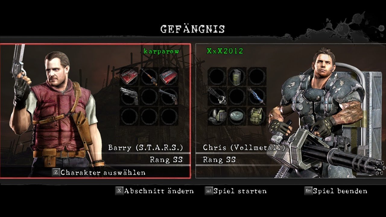 Resident Evil 5 Gold Edition [PC] - Mercenaries United - Prison DUO // (Barry/Chris) [1160k]