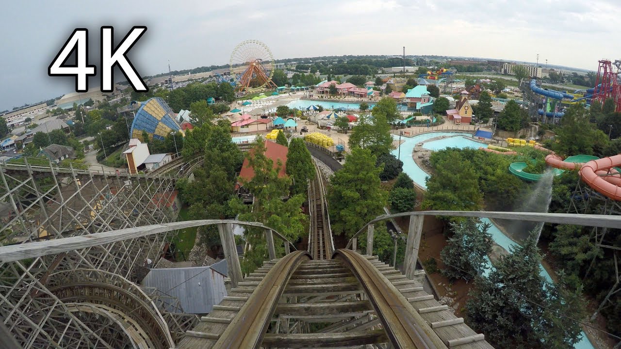 Thunder Run front seat on-ride 4K POV Kentucky Kingdom