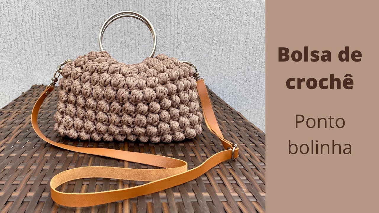 Bolsa de crochê - ponto bolinha