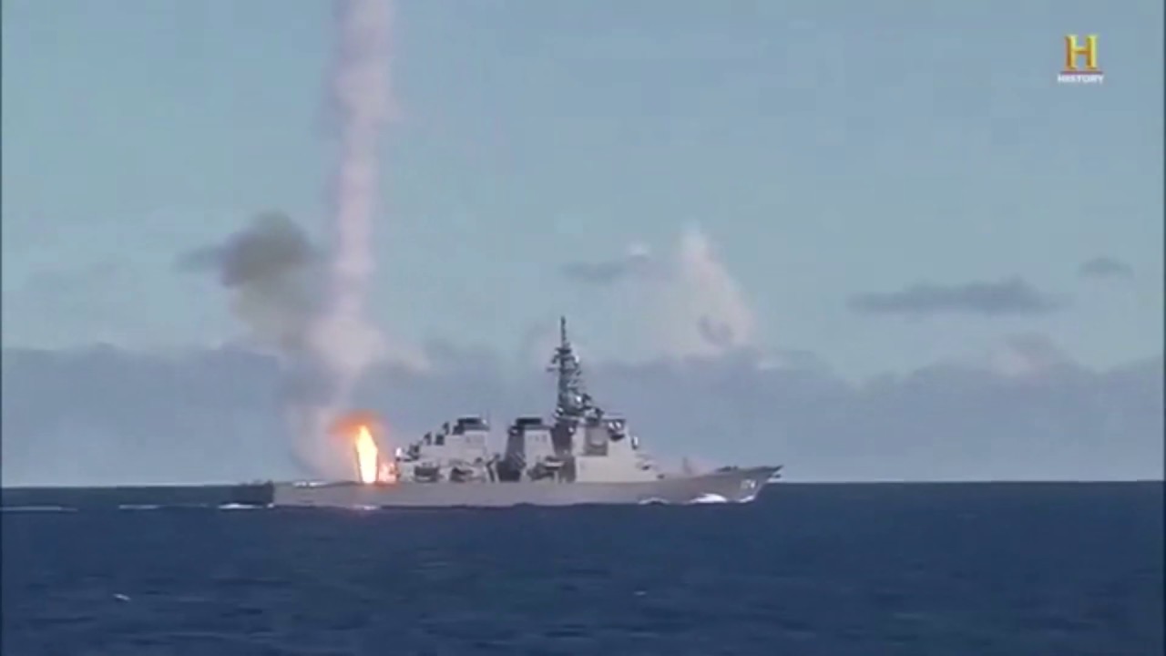 垂直発射型アスロック 発射の映像【護衛艦きりしま】VL-ASROC