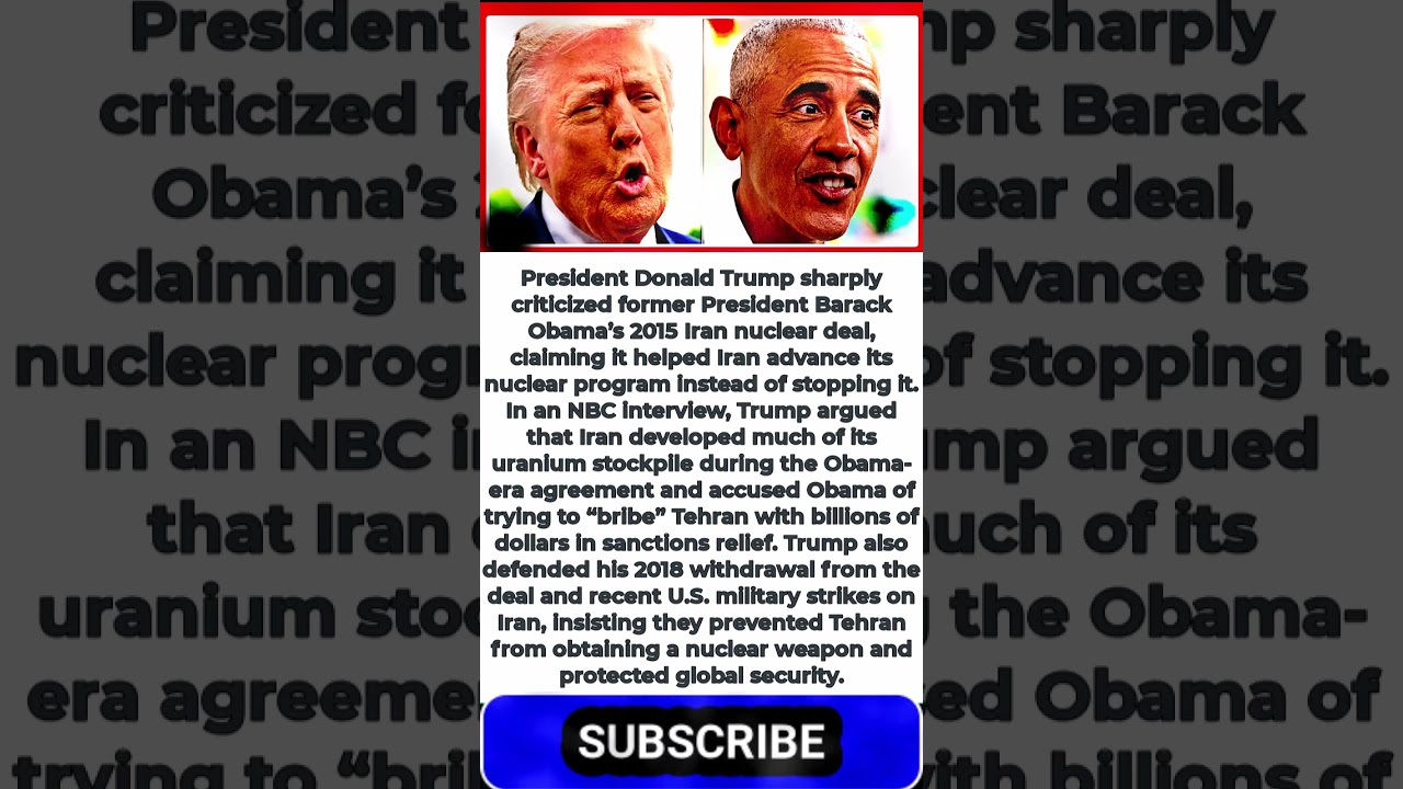 Trump Says Obama's 2015 Deal Fueled Iran's Nuclear Ambitions: &lsquo;He Thought He Could Bribe Them&rsquo;