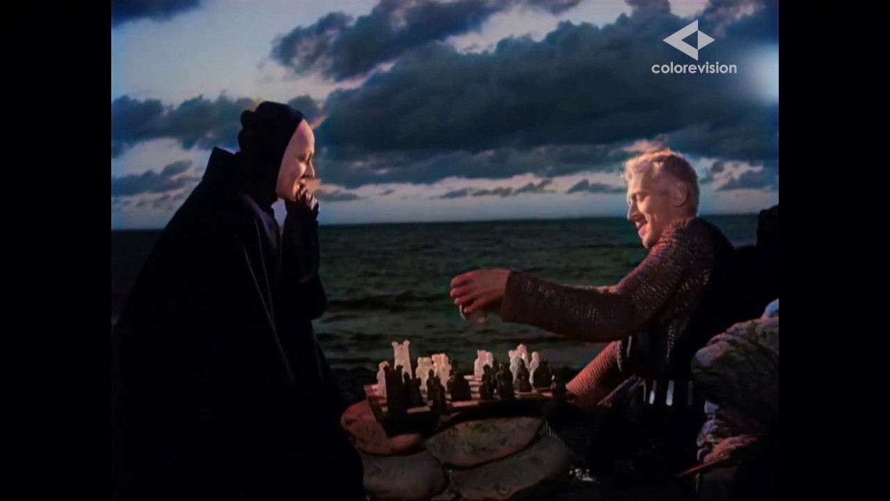 Max Von Sydow - The Seventh Seal (El S&eacute;ptimo Sello) (1957) colorized