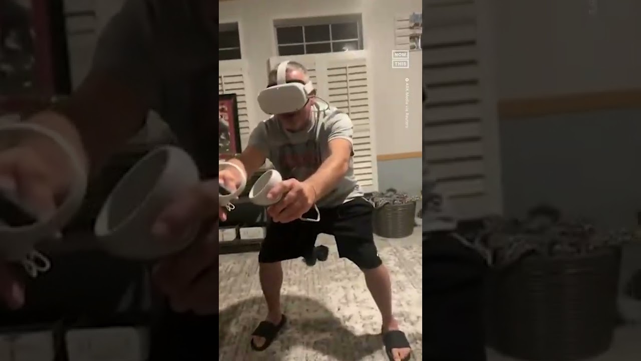 Dad&rsquo;s First Try at NFL Virtual Reality Ends In Disaster