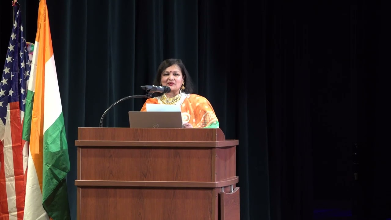 IAB PR Secretary Mrs Purnima Mohan presiding over the formal guest felicitation