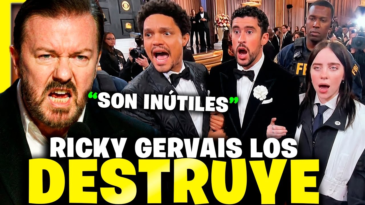 Ricky Gervais DESTROZA a los artistas WOKE 🤣 por hacer el RIDÍCULO en los Grammy