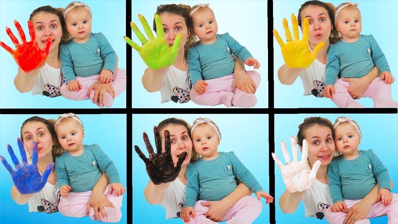 Learn Colors Body Paint Finger Family Song Learning Video Baby Ari
