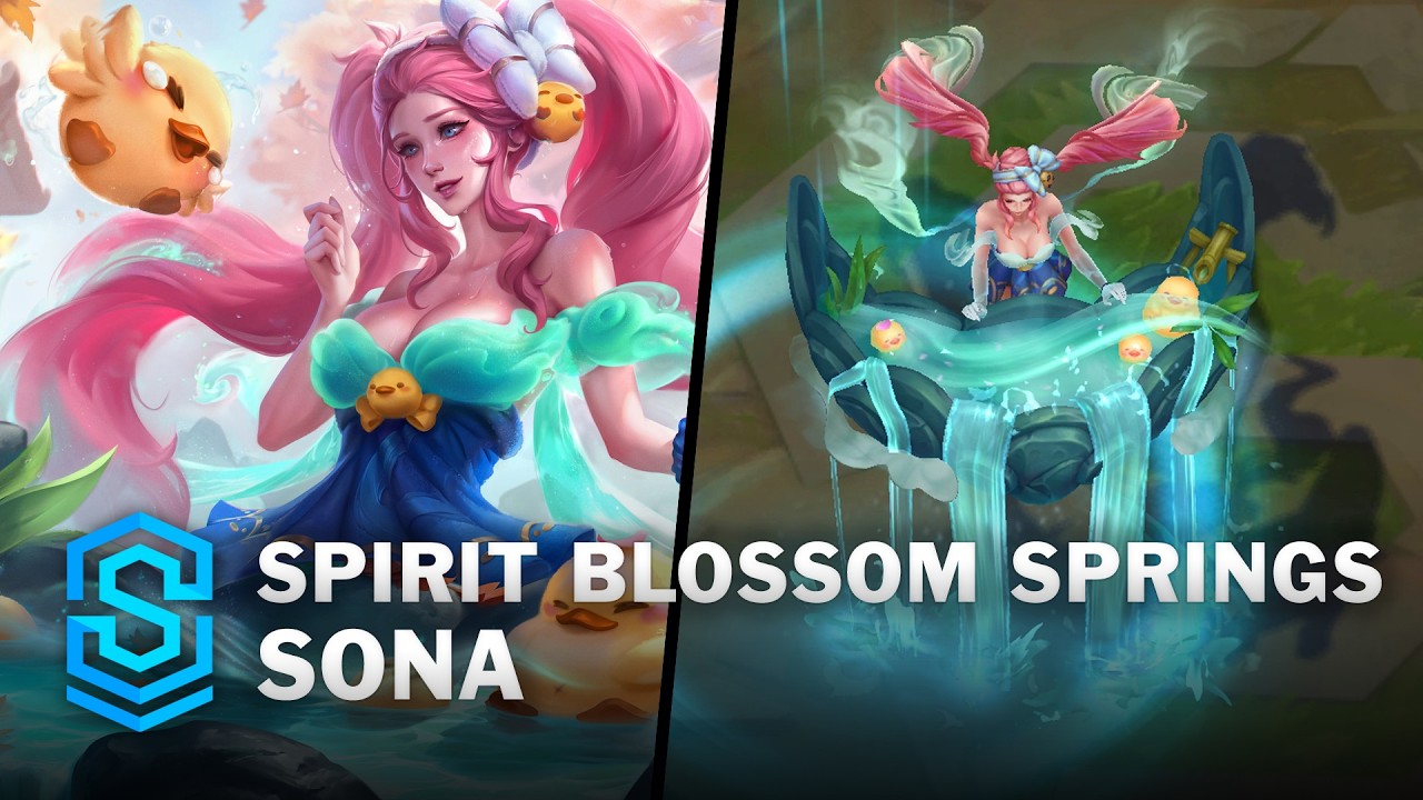 Spirit Blossom Springs Sona Skin Spotlight - Pre-Release - PBE Preview - League of Legends