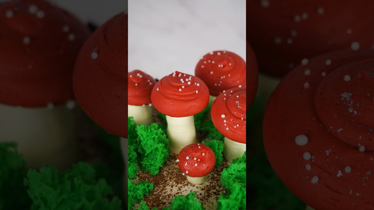Buttercream Mushroom Tutorial 🍄
