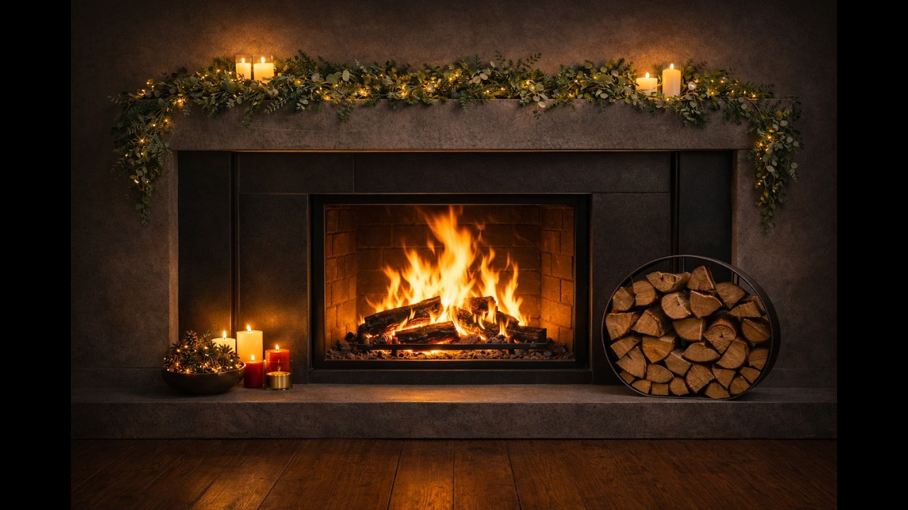 10 Hours 4K Fireplace | Deep Crackling Fire Sounds for Focus & Relaxation