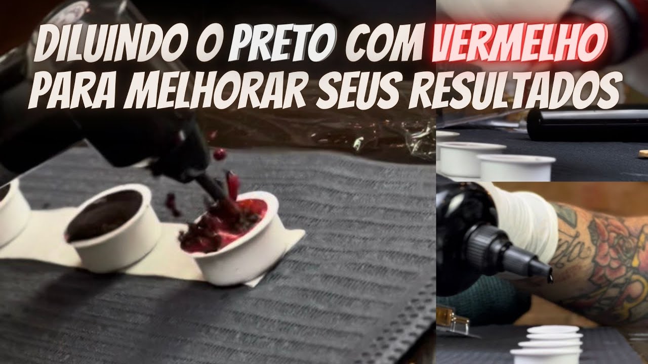 Diluindo o PRETO COM VERMELHO para melhorar seus resultados de tons no REALISMO preto e cinza