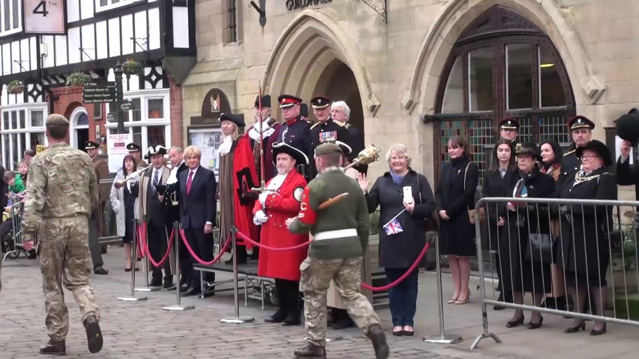 The 3rd Battalion the Mercian Regiment Staffords Parade thought the City of Lichfield Staffs 13th Ja