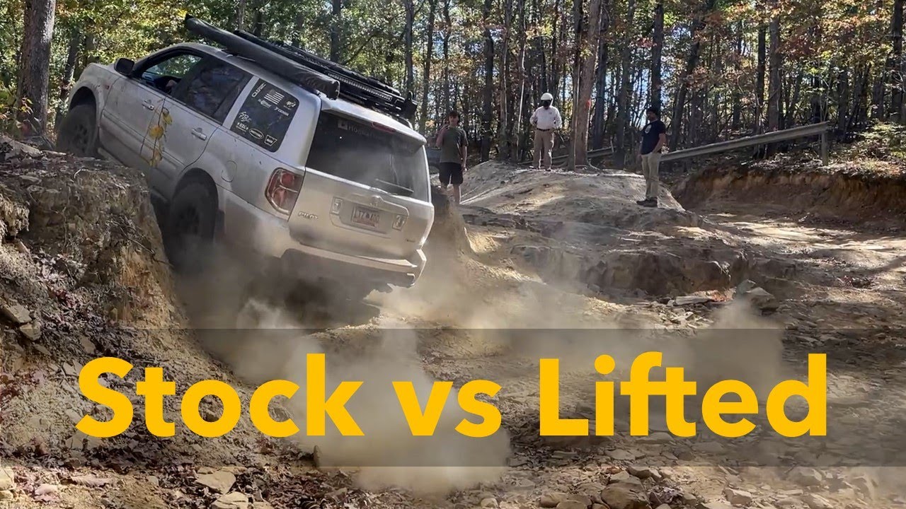 Honda Pilot/Ridgeline Stock против Uwharrie Offroad с приподнятым кузовом (AWDFEST 22)