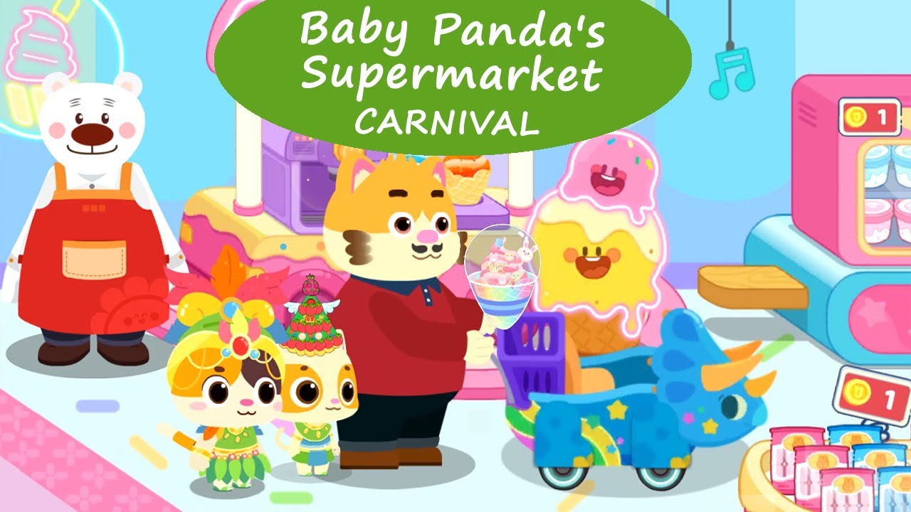 Baby Panda's Supermarket - Enjoy Carnival Shopping with the MeowMi Family | BabyBus Games