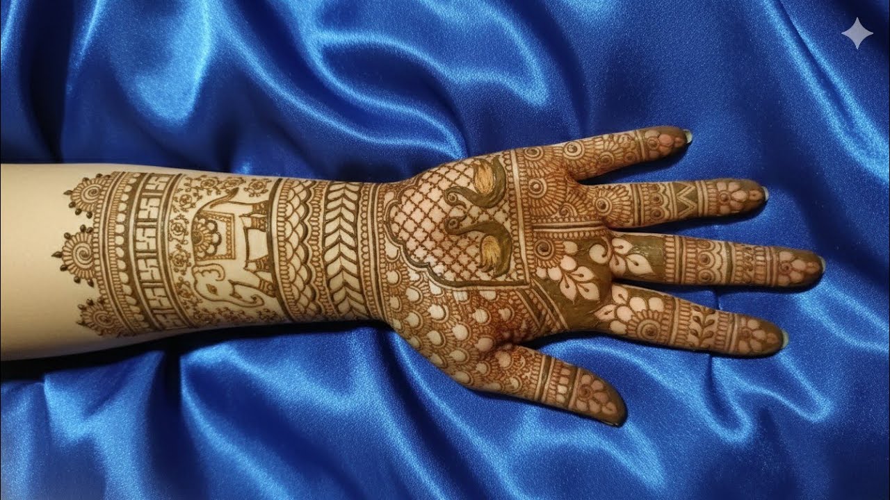 . “Trendy Front Hand Mehndi Design