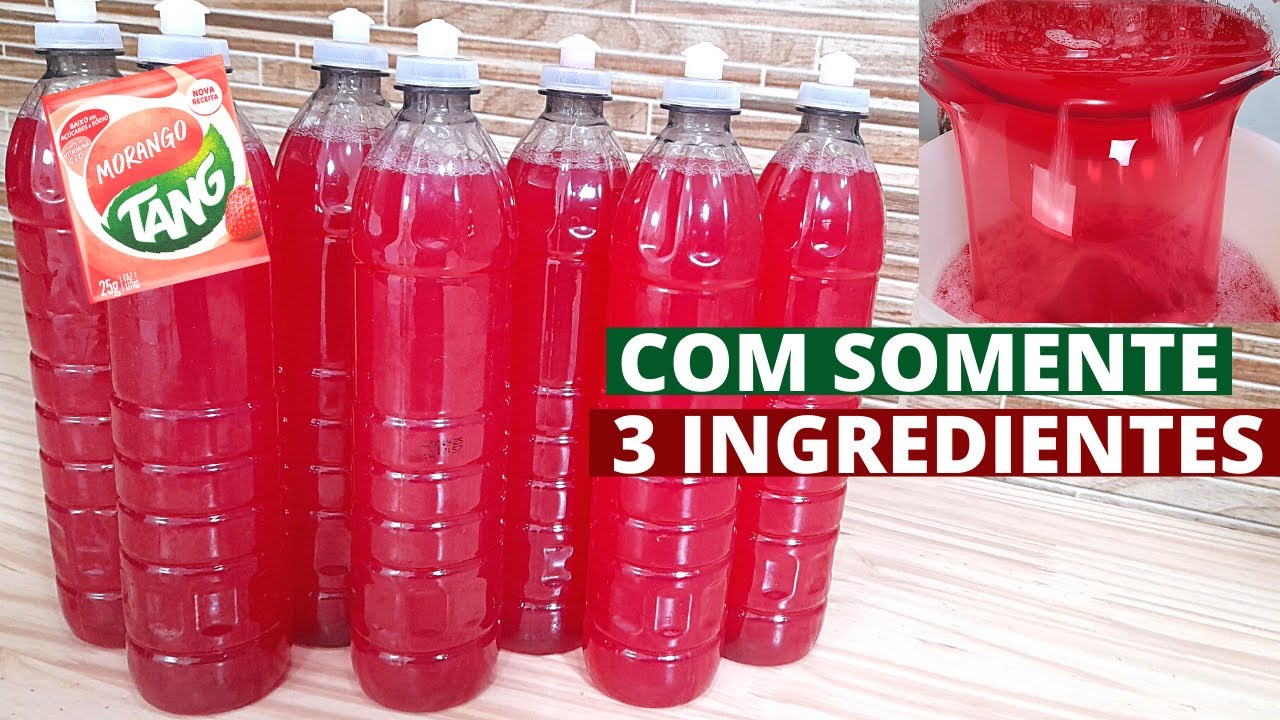 PARE DE GASTAR NO MERCADO  -  MULTIPLIQUE SEU DETERGENTE COM SUCO EM PÓ - ECONOMIZE MUITO