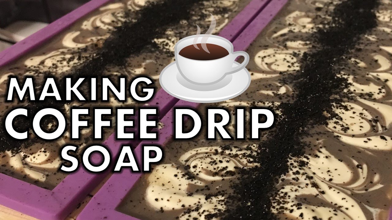Making Coffee Drip cold process soap with coffee grounds ll Cat and Raven Designs