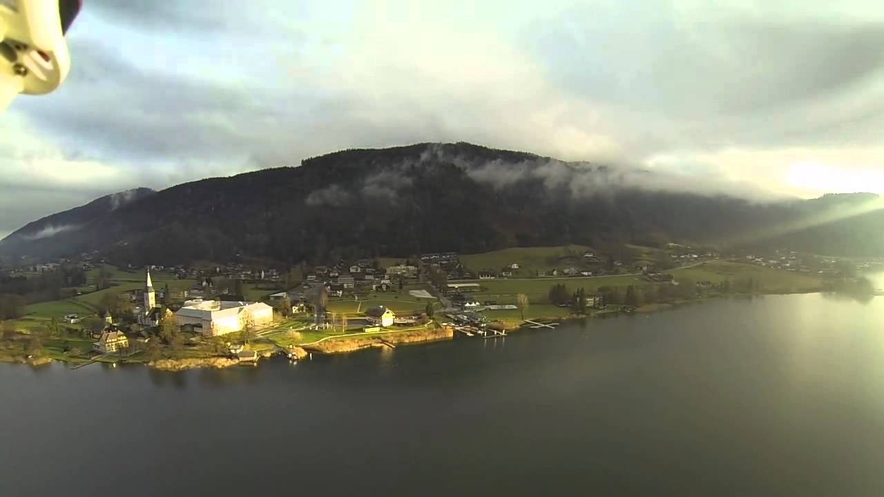 Mit der DJI F450 Drohne von Ossiach nach Bodensdorf &uuml;bern See