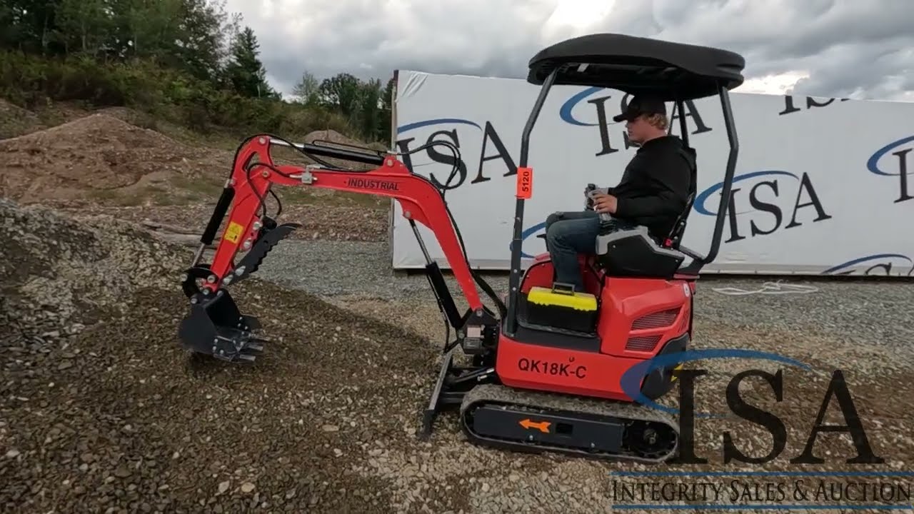 5120 - Unused 2024 AGT Industrial QK18K-C Mini Excavator Will Be Sold At Auction!