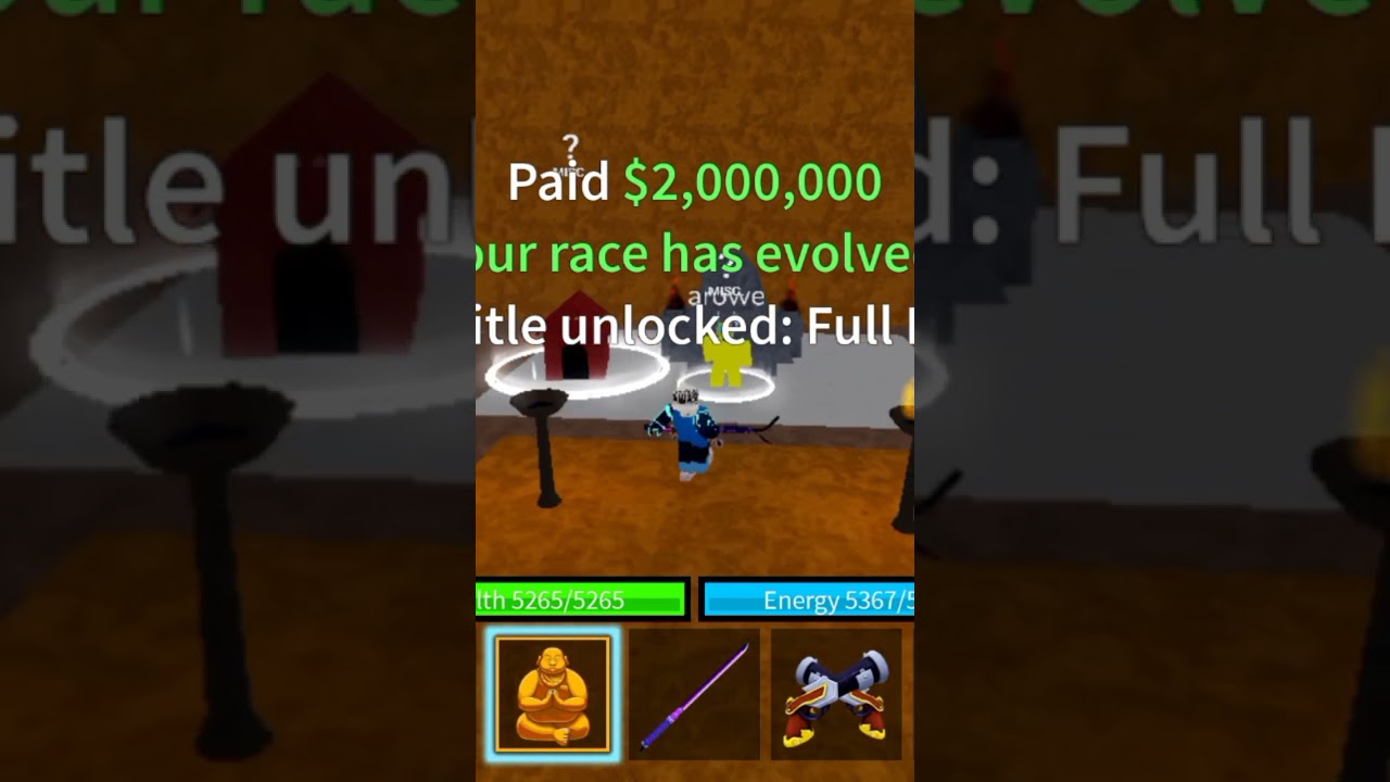 Getting Human race V3 in blox fruits#roblox#bloxfruits#trending