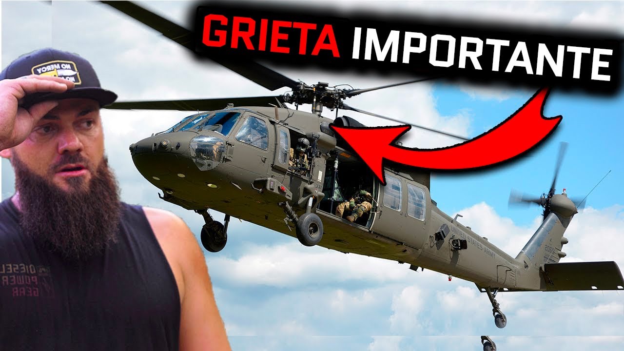 Encontramos una grieta grande y peligrosa en el fuselaje de mi Blackhawk