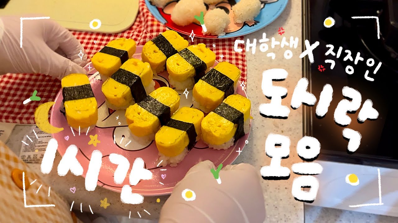 대학생&직장인 자매가 싸는 수면유도🌙 도시락 모음집 1시간✨🍱