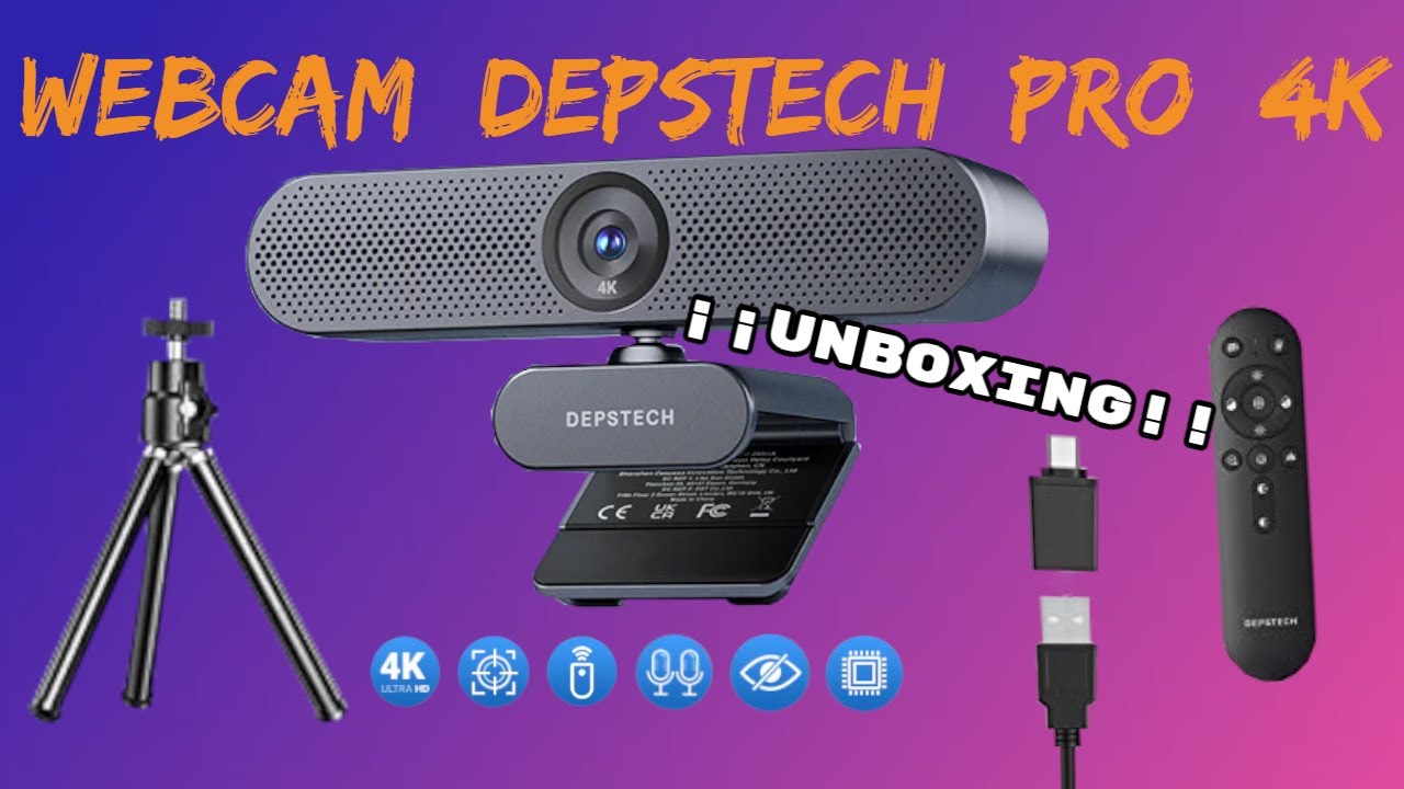 📸 Webcam DEPSTECH DW50 Pro 4K - Unboxing