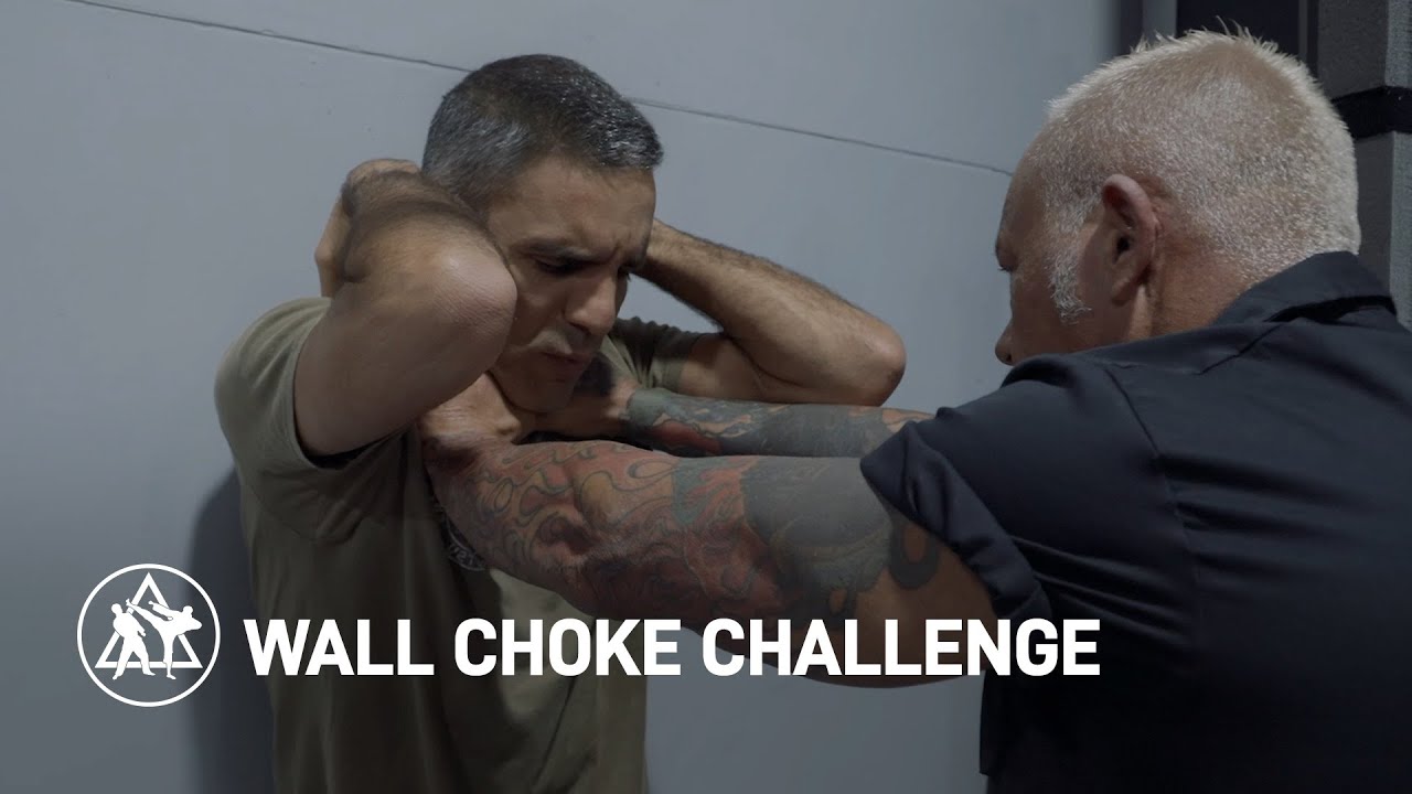 Escaping a Two Hand Choke Against a Wall
