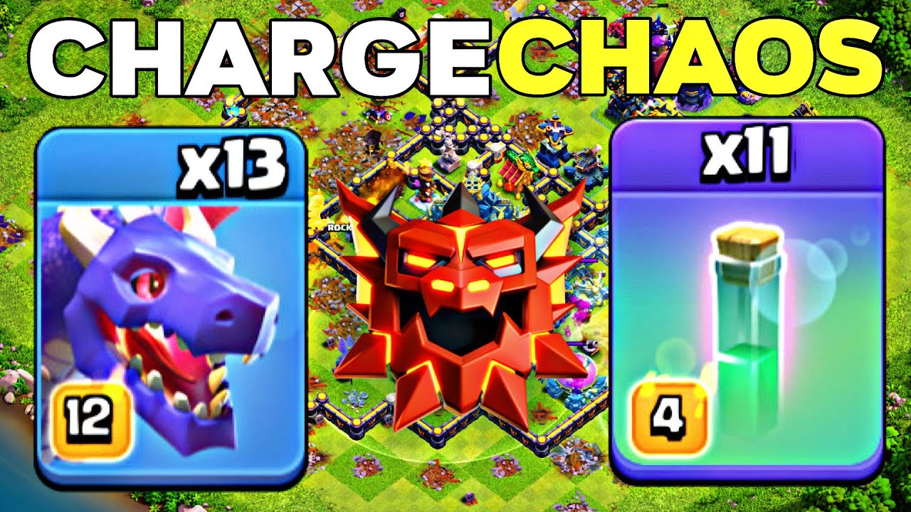 Insane TH17 Mass Dragon with RC Charge - Battle Ranked  Legend Push Attacks! Clash of Clans