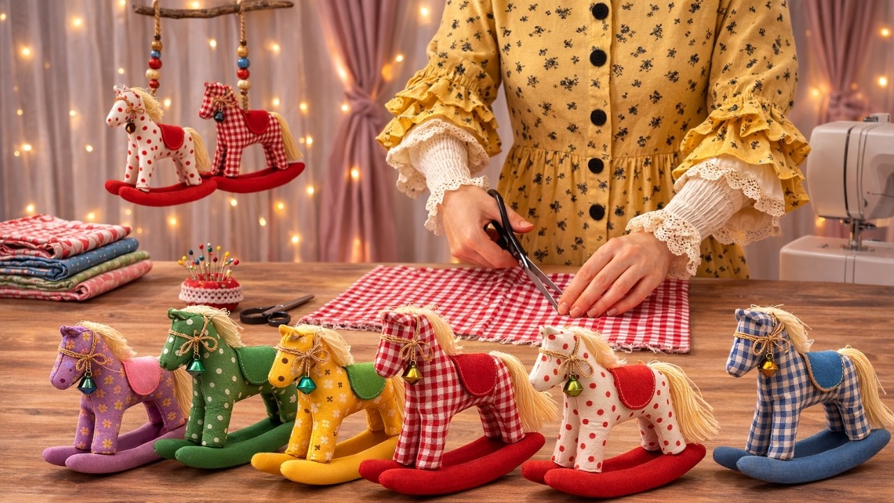 GENIUS Idea! Don’t Throw Away Old Shirts – Turn Them Into Adorable Fabric Rocking Horses!