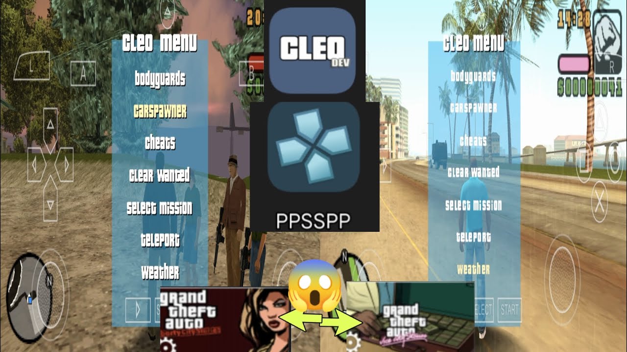 GTA: VCS & LCS CLEO Mod in PSP Emulator (Tutorial) |@Mnaterosta