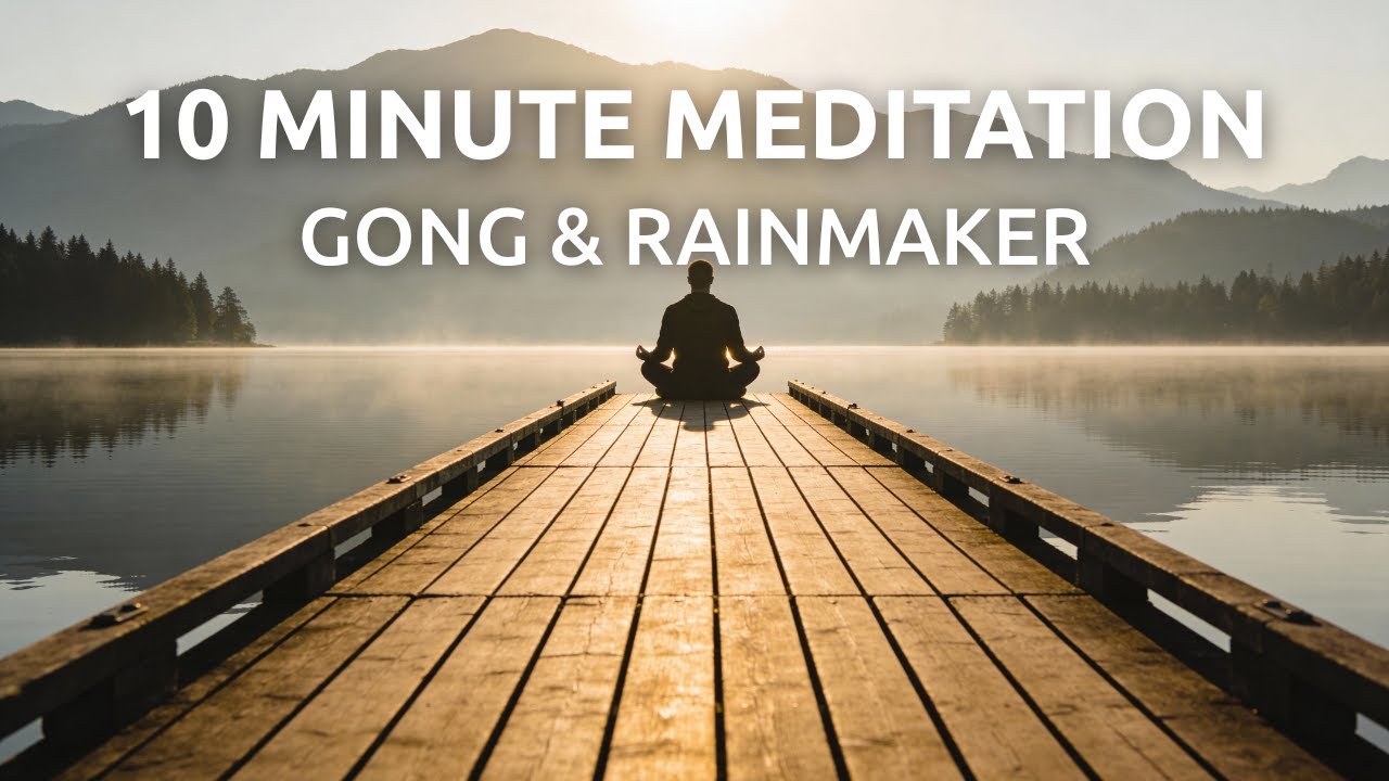 10 Min Gong & Rain Sounds für sofortige Entspannung  | Gong Meditation mit Rainmaker