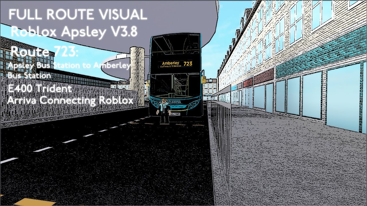 FULL ROUTE VISUAL | Roblox Apsley V3.8 | Route 723: Apsley Bus Station to Amberley Bus Station