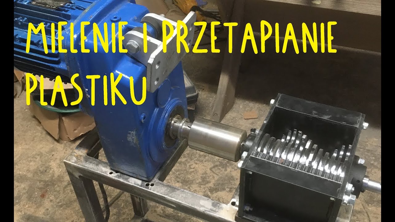 Mielenie i przetapianie plastiku - Test niszczarki do plastiku. Sito 10mm material wtryskarki.