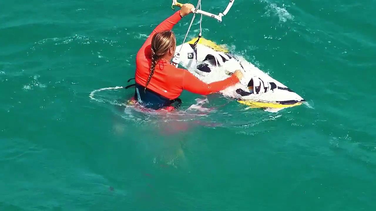 7.  Basic Kiteboarding Skills - Putting on a board