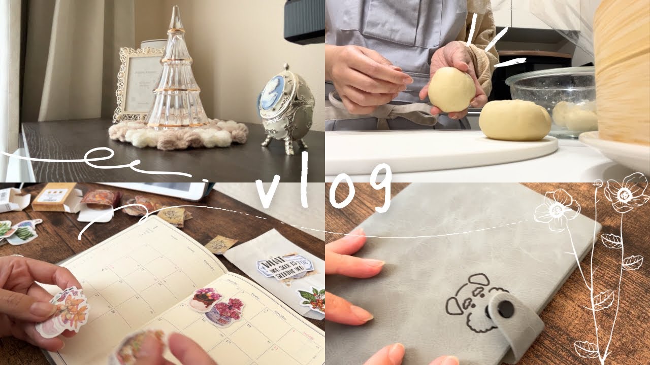 vlog ｜社会人の日常📖平凡な休日の楽しみと出勤日、仕事の日の朝のルーティン、お弁当、肉まん、鮭のホイル焼き、おうち時間、アラサー2人暮らし