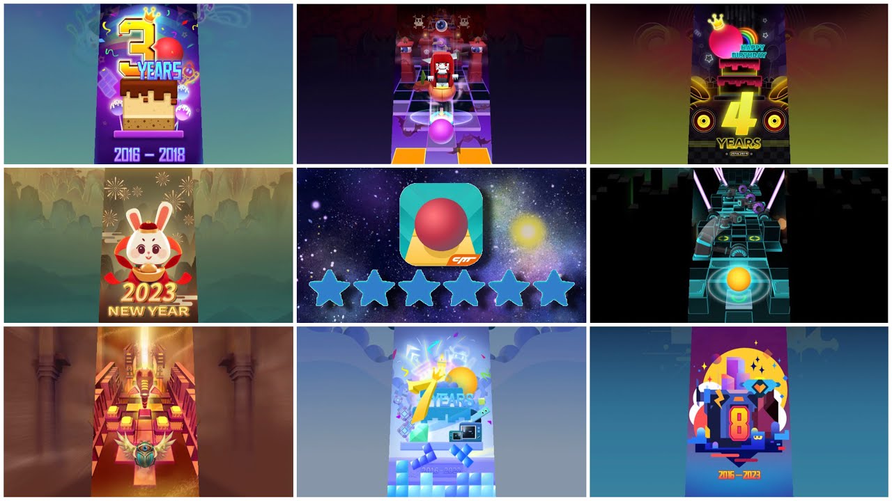 【Rolling Sky】All 6-star Levels 2023ver ,【ローリングスカイ】星6ステージ集2023年ver