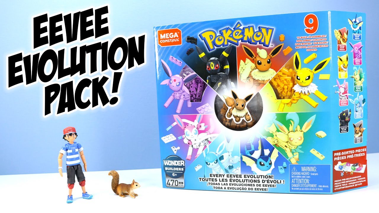 Pokemon MEGA Construx Every Eevee Evolution! Speed Build Toy Review